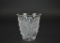 Lalique France “Saumur” Clear, Frosted Grape & Leaf 5” Glass Vase, Signed