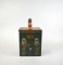 Jemme L. Wilkes Hand Painted Lidded Wood Box with Two Small Fabric Primitives, 1982