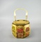 Village Green Octagonal Box Bag Purse Hand Painted by JSD