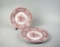 Pair of Spode Archive Collection Red & White Plates, England