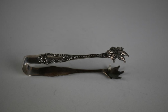 J.B. & S.M. Knowles Sterling Silver Sugar Tongs, Rhode Island