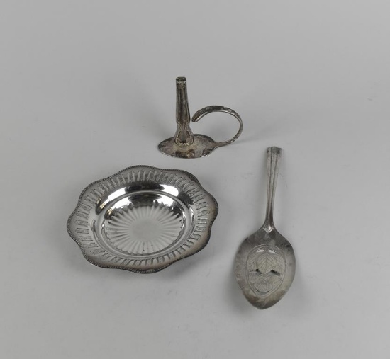 Lot of Three Silver Plated Service Ware: Viking, Wallace, & Other