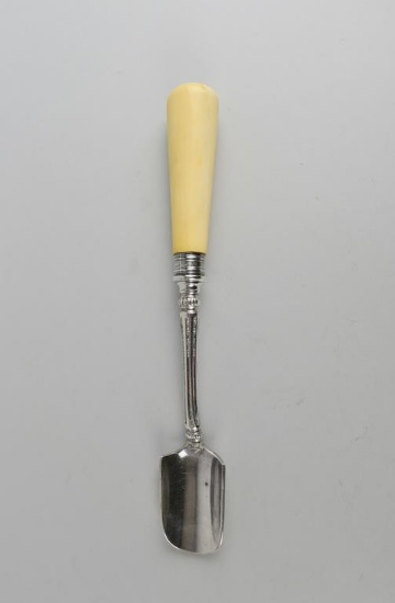 Antique British Sterling and Silver Plate Stilton Cheese Scoop