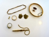 Lot of Vintage Gold-Filled Jewelry, 8 Pieces