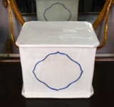 Blue and White Porcelain Statue Base, Crazed