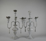 Pair of Contemporary Three Arm Candelabras