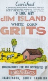 Framed Vintage Advertisement for Jim Island White Corn Grits, Rodenberg's Charleston, SC