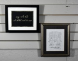 Two Framed Humorous Plaques, Business Themed