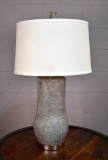 Contemporary Gray Vasiform Zephyr Table Lamp