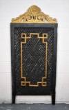 Antique Black and Gilt Wood Grillwork Screen