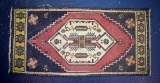 Vintage Turkish Oushak Handknotted Wool 1' 10” x 3' 8” Area Rug