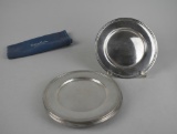 Six Alvin Manuf. Co. Sterling Silver 6” Diameter Plates, Rhode Island, with Silver Storage Clloth