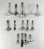 Lot of Miscellaneous Antique or Vintage Sterling Silver Flatware Pieces