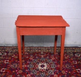 Rustic Old Red Painted Work Table
