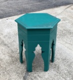 Contemporary Aqua / Teal Accent Table / Stand