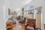 Chocolate Houndstooth & Cream Piping Wing Chair and Ottoman with Accent Pillow