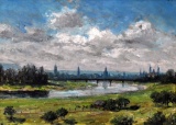 Unattributed (XX) Post-Impressionist Landscape, Oil on Board, Signed Lower Left (Phil Brooke?)