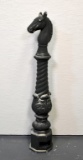 Vintage Horse Head Metal Hitching Post