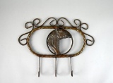 Rustic Horse Themed Hanging Rack with Three Hooks