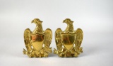 Pair of Polished Brass Eagles Bookends