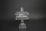 Adams Clear Glass Covered Wedding Compote / Box