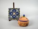 Erphila Art Pottery Box & Six Inch Tile