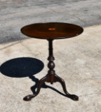Vintage Mahogany Tilt Top Tea Table, As Is