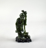 Chinese Hand Carved Jade Figurine of Wise Man