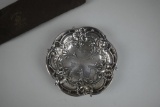 Reed & Barton Sterling Silver Round Dish X276, Massachusetts, with Silver Storage Cloth
