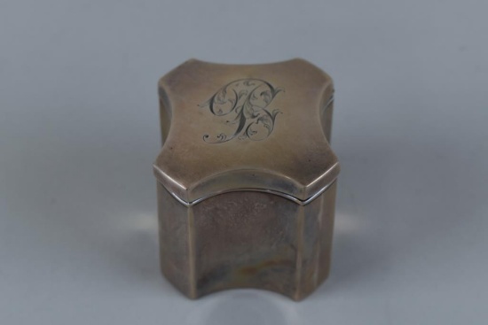 Simon Bros. Sterling Silver Matchsafe Box with “B” Monogram