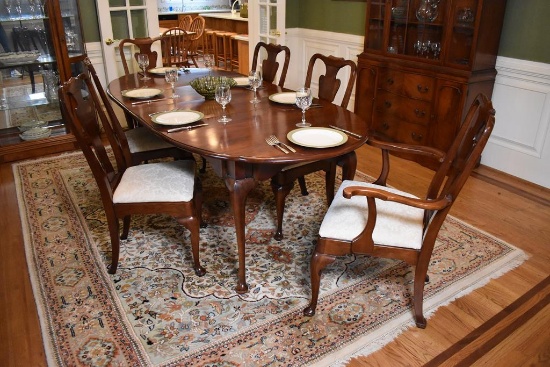 Indo-Persian Tabriz 8' x 10' 6” Handknotted Wool Rug