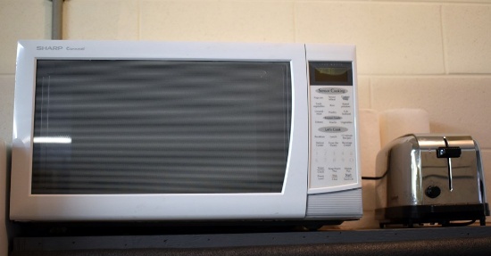 Good Working Sharp Carousel Microwave Oven and Cuisinart Stainless Steel Toaster