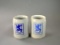 Pair of Lowenbrau Munich Salt Glaze Handmade 0.5L Mugs, Germany