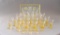 Swedish “Gulli (Gold)” Cocktail 22 Glass Set & Coordinating Walther-Glas Gold Trim Glass Tray