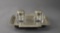 Vintage Silver Plated Ink Stand with Two Inkwells Marked “GFB”