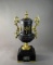 Ormolu Mounted Black Marble Mantle Urn Garniture