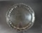 Large 21” Round Silver Plated Footed Waldorf Serving Tray