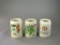 Three Vintage 0.5L European Stoneware Steins with Country Logos
