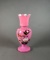 Victorian Hand Painted Cased Glass Pink 12” Display Vase