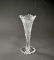 Small 5.5” Hand Cut Glass Trumpet Vase