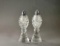 Pair of Vintage Crystal Pedestal S/P Shakers