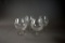 Four Moser Engraved Crystal Brandy Snifters with Etched Game Bird Motif