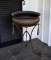 Vintage Handmade Copper Jardiniere on Wrought Iron Stand