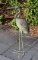 Weathered Metal Heron Bird Patio Decor