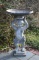 Weathered Metal Strong Boy Bird Bath