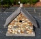 Rock and Weathered Wood Birdhouse