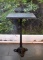 Cast Iron Vase Side Table with Stone Top