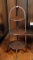 Vintage Three-Tiered Mahogany Dish or Curio Stand