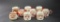 Lot of Nine Vintage Santa Mugs, Two by Howard Holt
