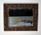 Antiqued Gilt Wood Rectangular Frame Wall Mirror with Beveled Glass